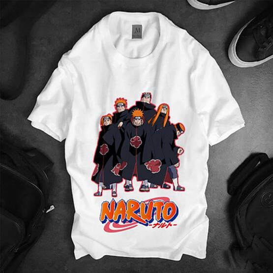 Áo thun Nam Nữ Không cổ NARUTO Pain MSOP-01 mẫu mới cực đẹp, có size bé cho trẻ em / áo thun Anime Manga Unisex Nam Nữ, áo phông thiết kế cổ tròn basic cộc tay thoáng mát