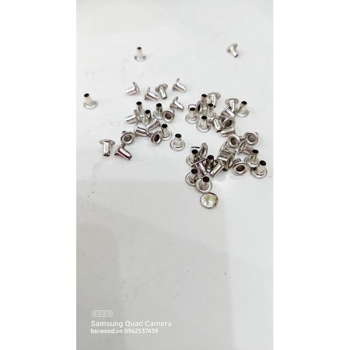 Khoen ore 3mm Chân cao 7ly Khuy mắt cáo đóng bạt, bấm túi giấy Bằng sắt xi Túi 100 cái