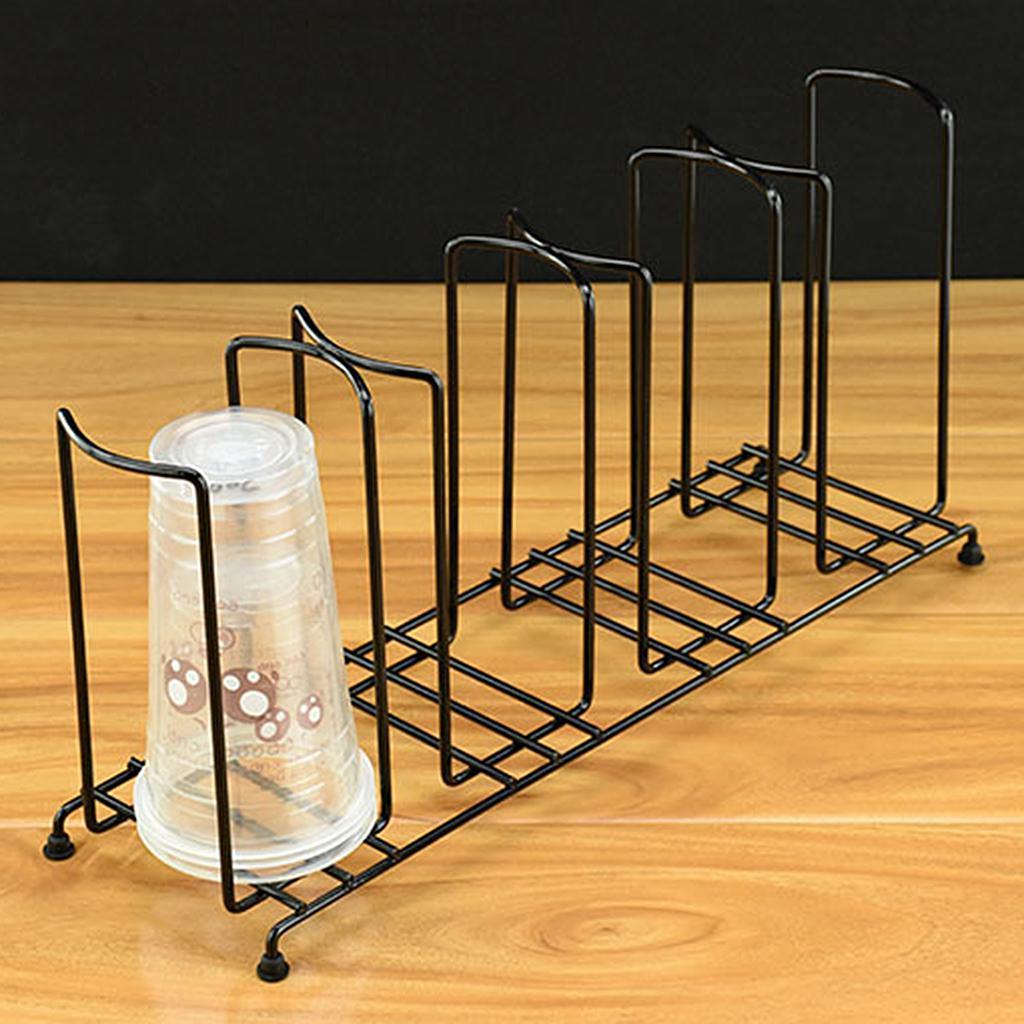 Paper Cup Dispenser 4 Stacks Lid Holder Kitchen Rack Drink Stand Rack 100mm