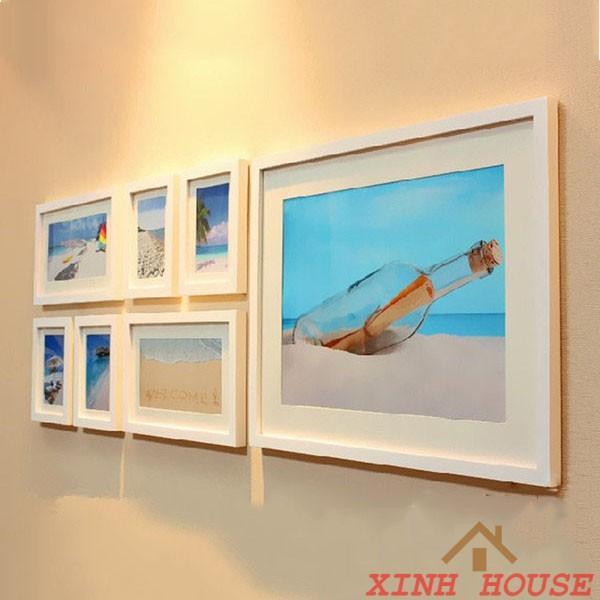 Bộ Khung Ảnh Treo Tường Phòng Khách KA704 - Hỗ Trợ In Ảnh