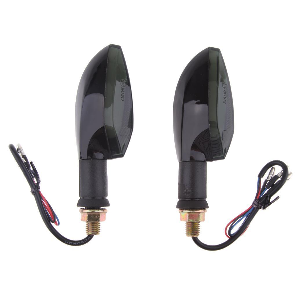 2X 2x Universal Motorcycle Amber LED  Indicator Blinker Light Lamp
