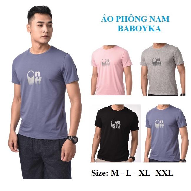 Áo phông nam, áo thun nam chất cotton Thương Hiệu BABOYKA thấm hút mồ hôi trẻ trung nam tính 