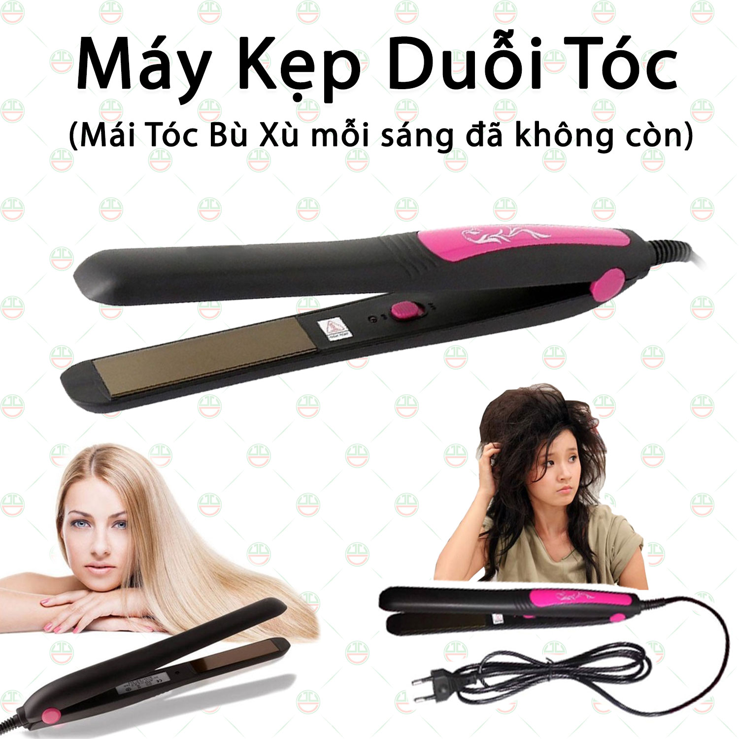 Máy Kẹp Duỗi Tóc Thẳng Bóng Mượt KhoNCC Hàng Chính Hãng - Mỗi Sáng Thức Dậy Không Còn Tóc Bù Xù - KLVQ-KM328-MKT