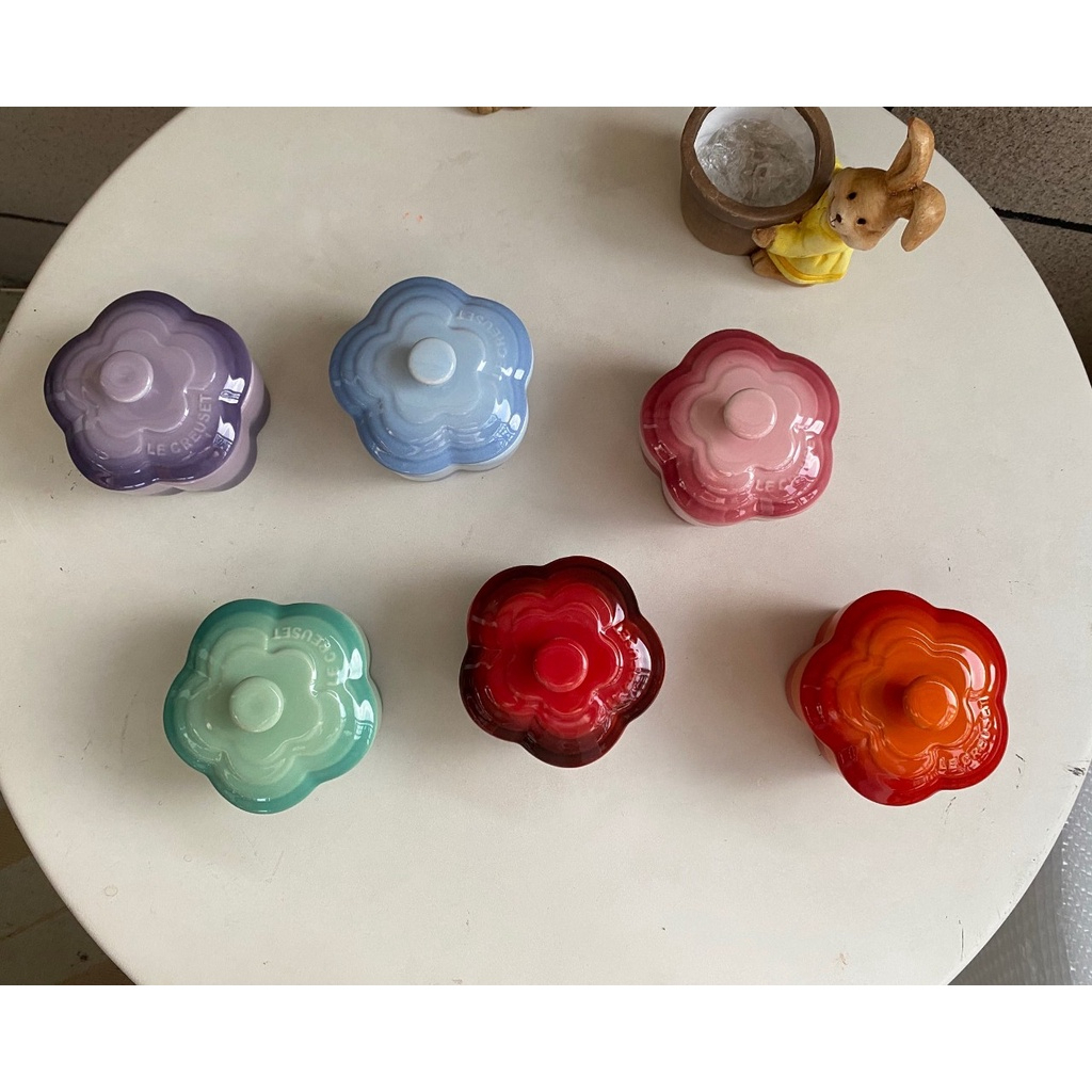 Cốc hoa Le creuset dùng nướng bánh cupcake, caramen, decor trang trí