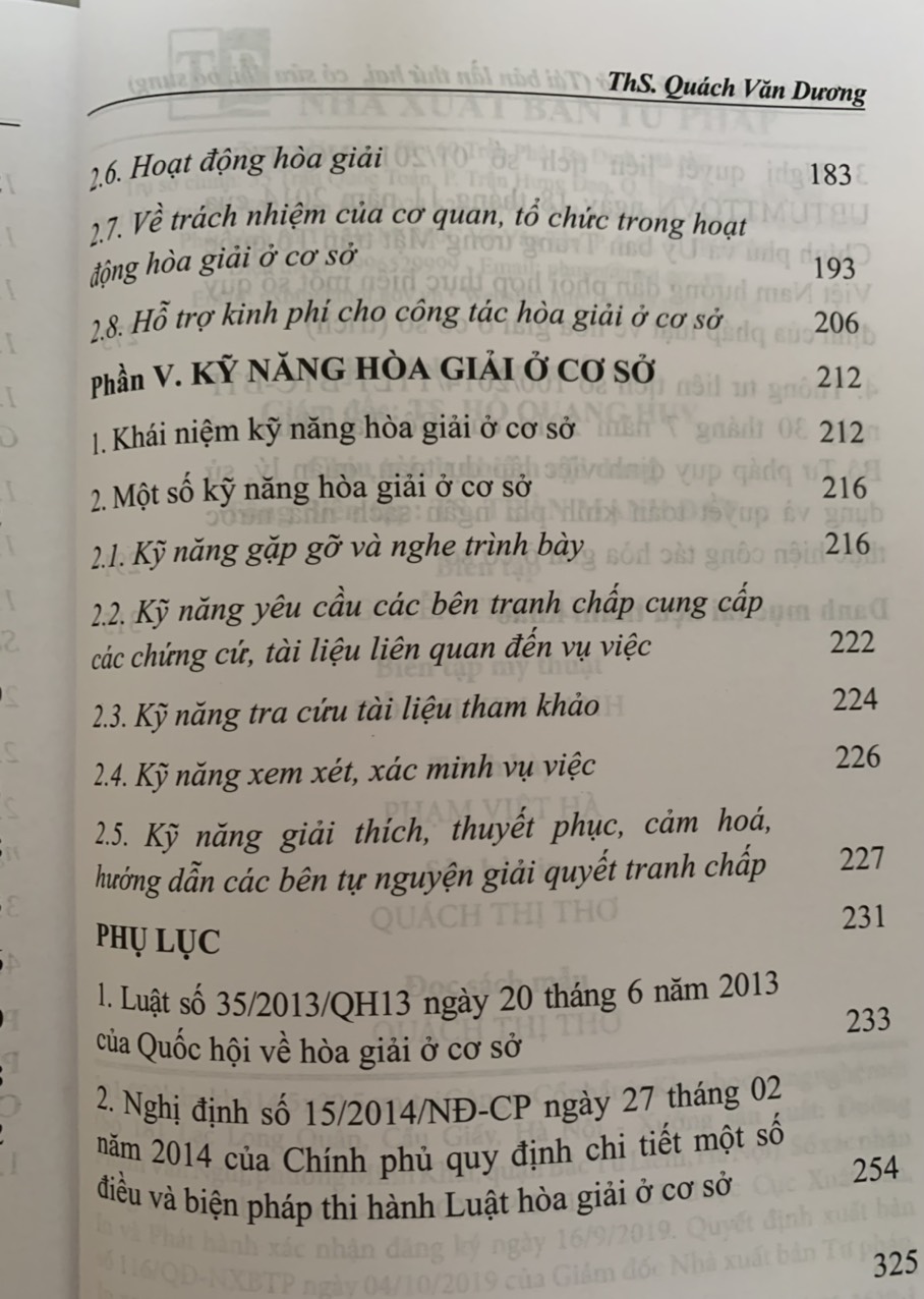 Công tác hòa giải ở cơ sở