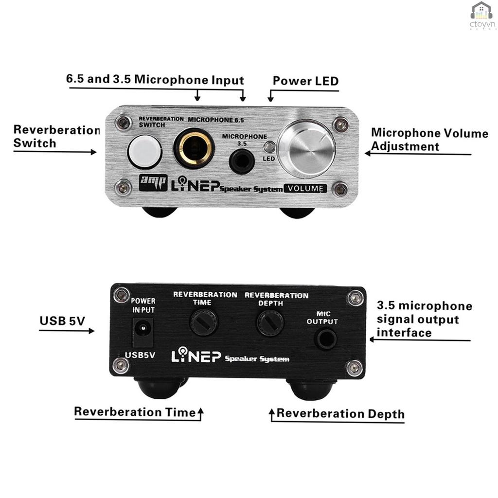 Bộ khuếch đại âm thanh micro mini A907 2 kênh cho Karaoke
