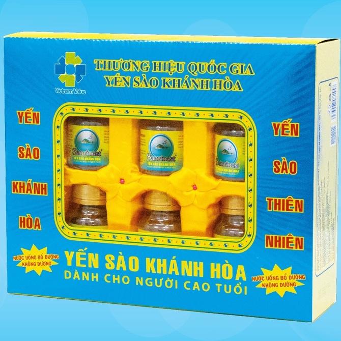 [Hộp 6 lọ] Nước Yến sào Sanvinest Khánh Hòa dành cho người cao tuổi đóng lọ 70ml