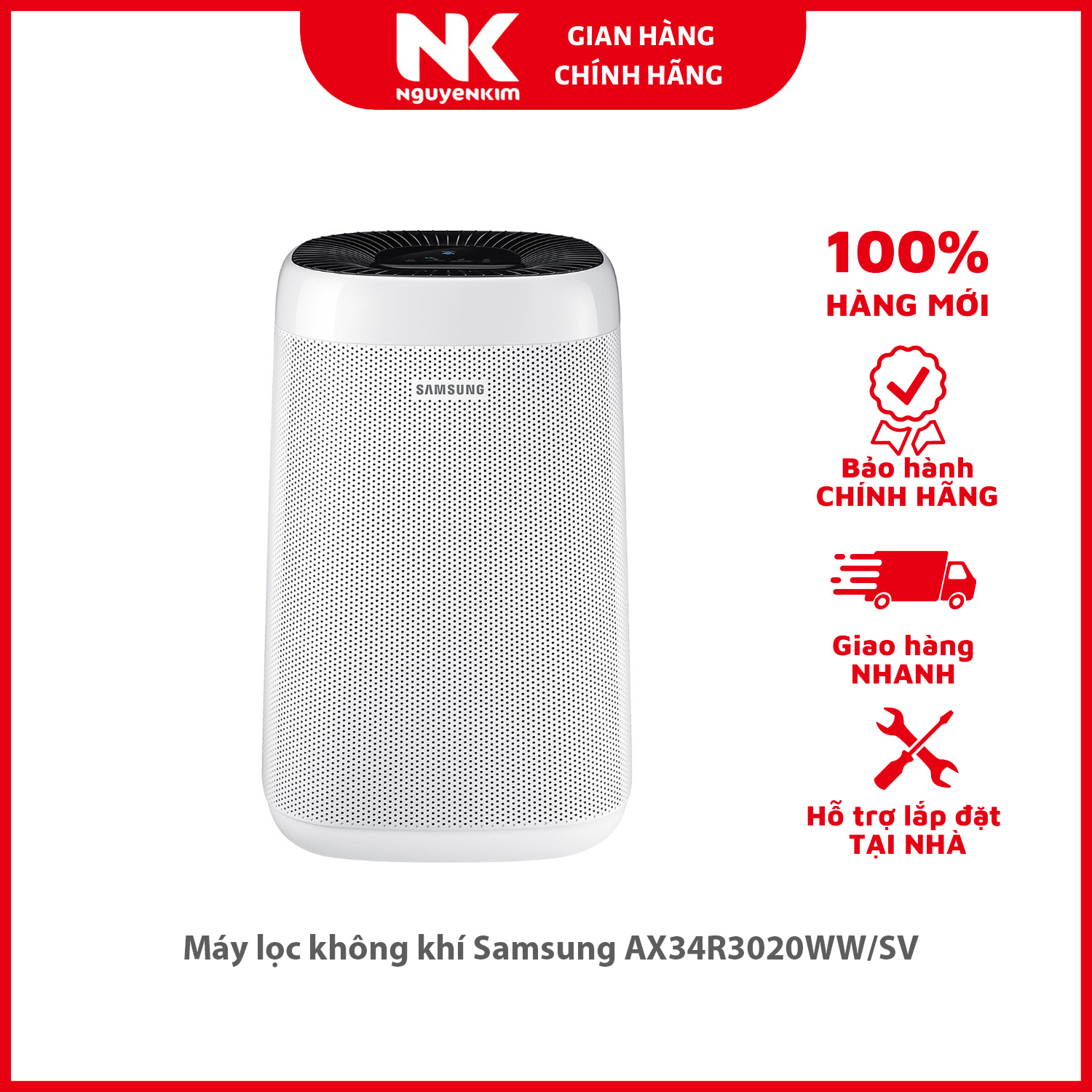 Máy lọc không khí Samsung AX34R3020WW/SV - Hàng chính hãng