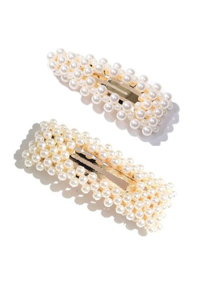 Set 2 kẹp tóc ngọc trai Hàn Quốc 
