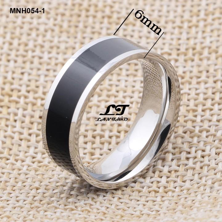 Nhẫn nam cao cấp 6li giá tốt Không đen không gỉ sét MNH054