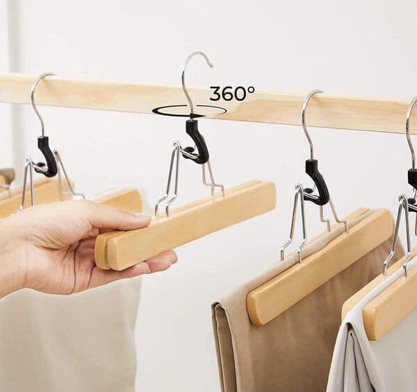 Set 12 chiếc mắc treo quần áo Songmics Trouser Hangers dành cho quần và váy Hàng chính hãng