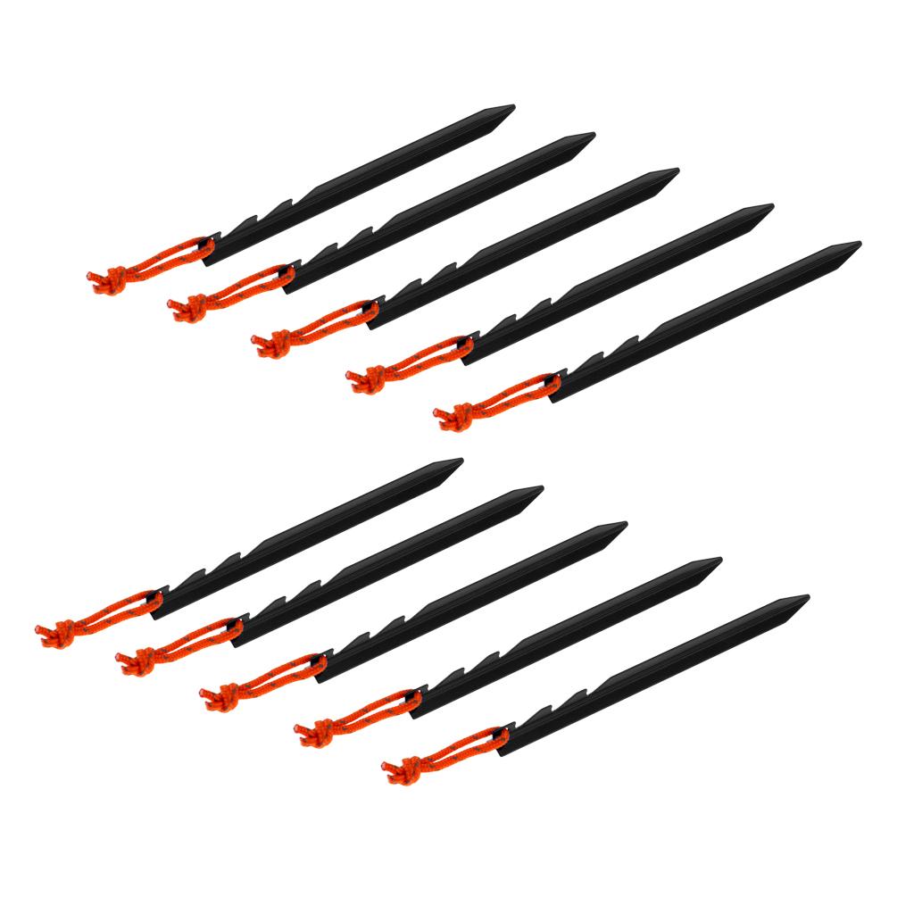 10 Pieces Aluminum Alloy Tent Pegs Stakes Outdoor Camping Accessories