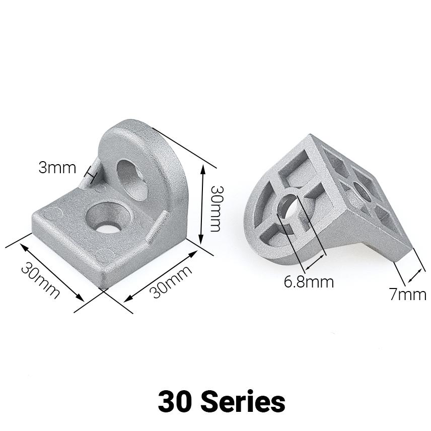 4PCS 2020 3030 4040 Góc lái góc góc L Loại L Loại Kết nối Kết nối Kết nối cho cấu hình nhôm
