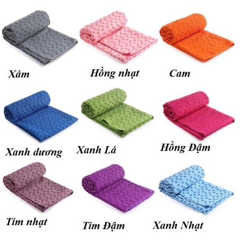 Khăn tập yoga cao su non ( tặng túi) hàng dày 400g