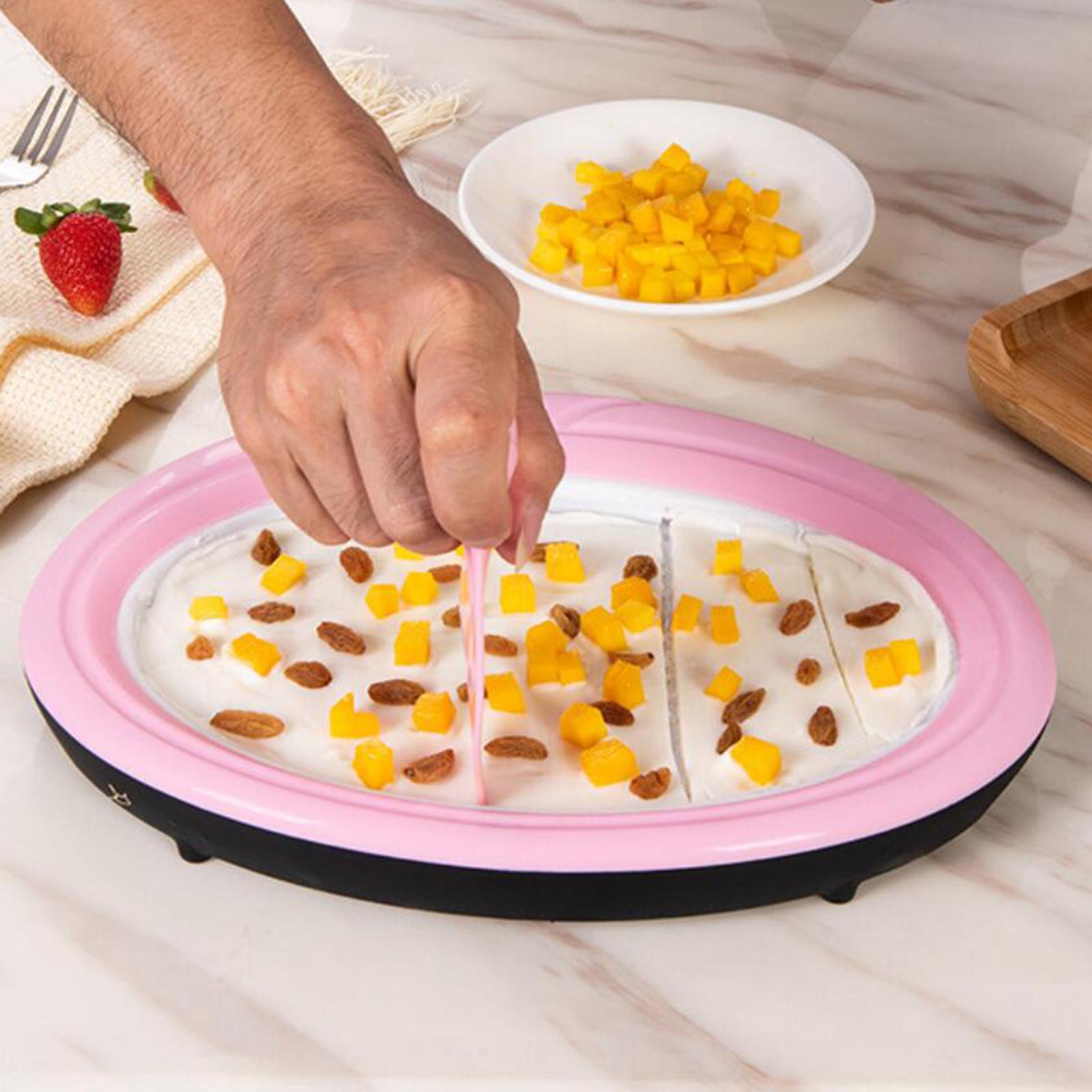 Rolled Ice Cream Maker with 2 Spatulas for Healthy Homemade Rolled Ice Cream