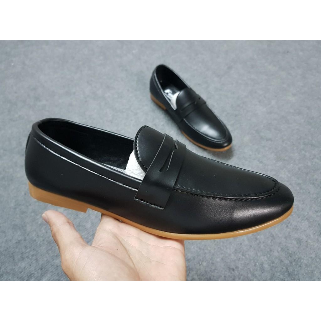 Giày Tây Nam Đế Vàng/Đen Sang Trọng