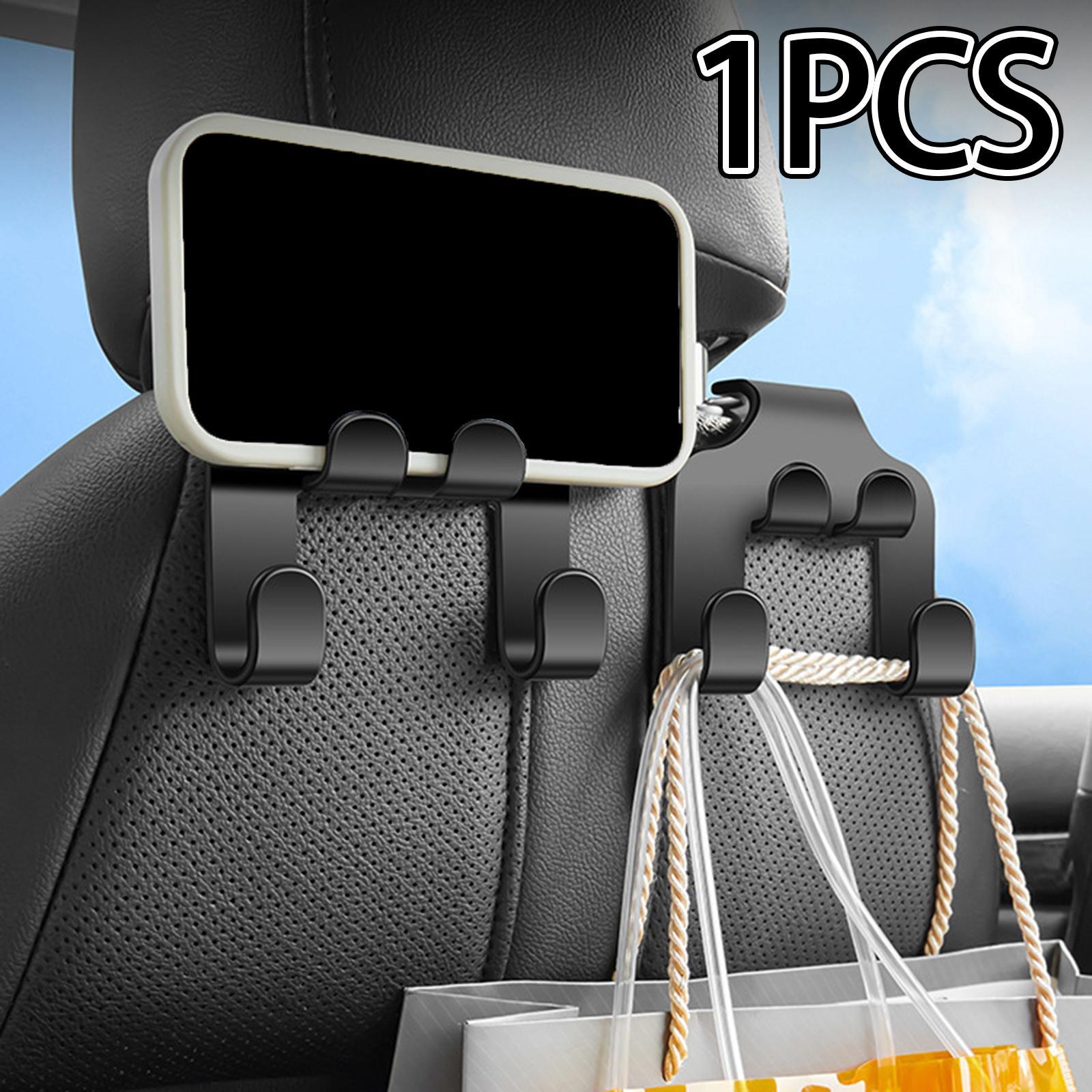 Seat Headrest Hook Auto Seat Back Dual Hangers, Headrest Mount Vehicle Hook, Universal Seat Back Hook Headrest Hanger for Coat