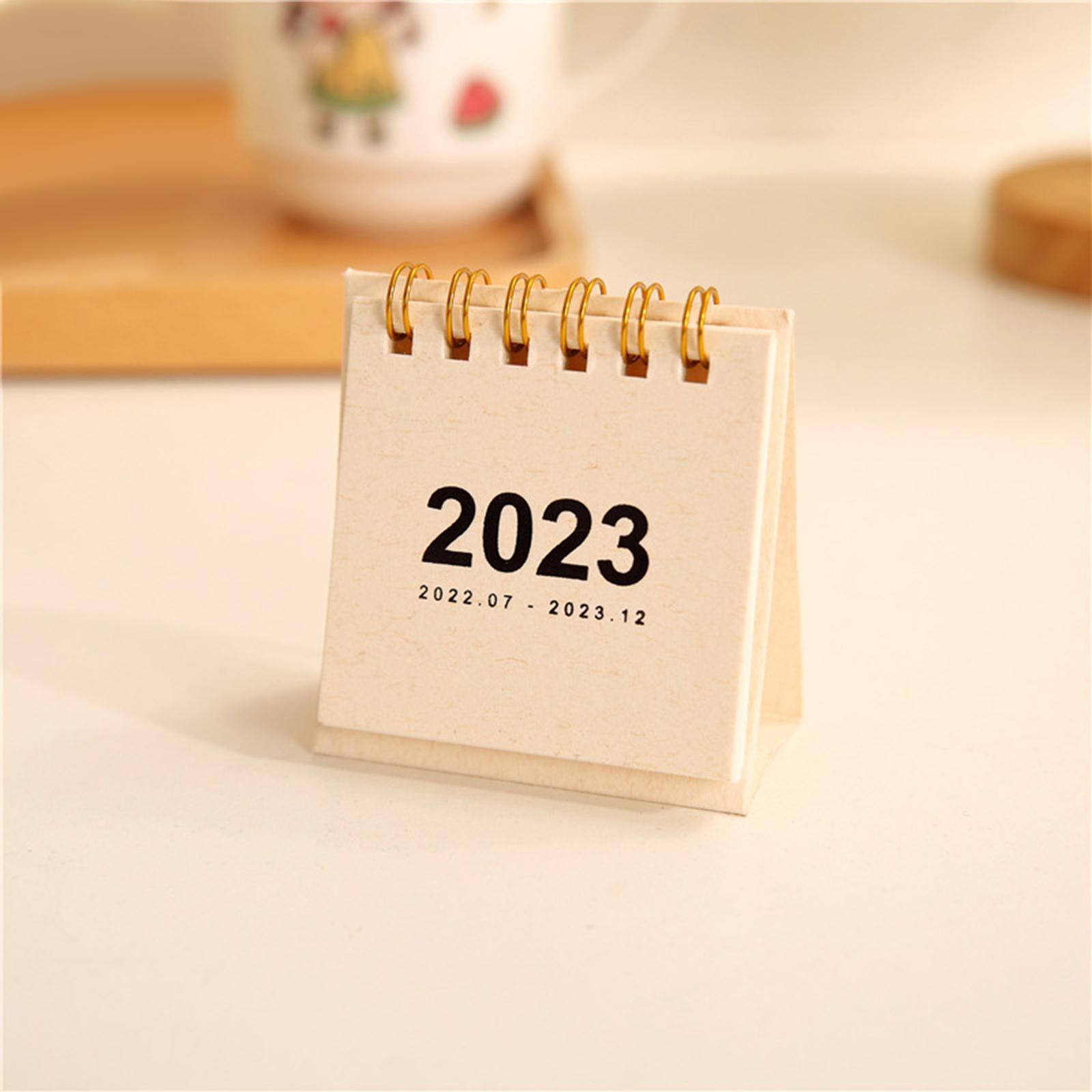 Portable 2023 Desk Calendar Important Dates Decoration New Year Desk Calendar for Office