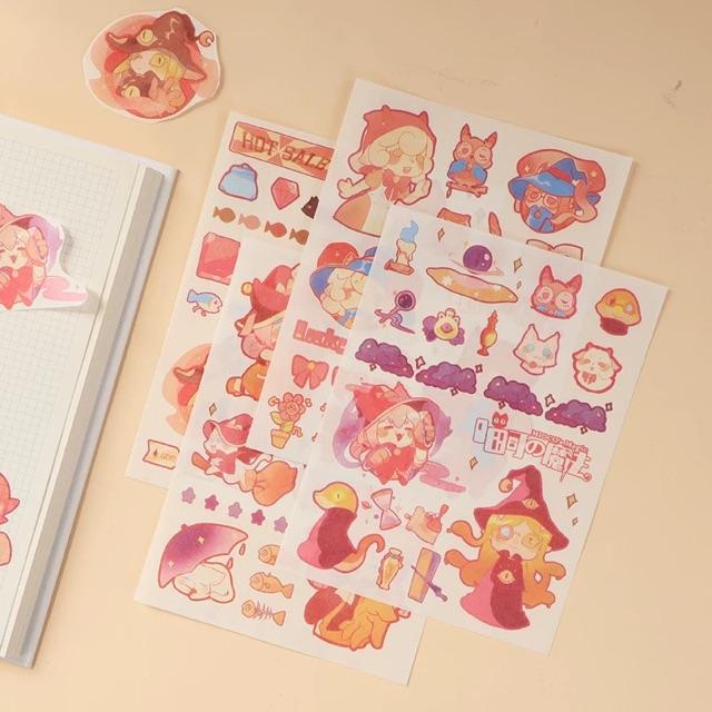 Set 4 tờ washi stickers dễ thương P.4