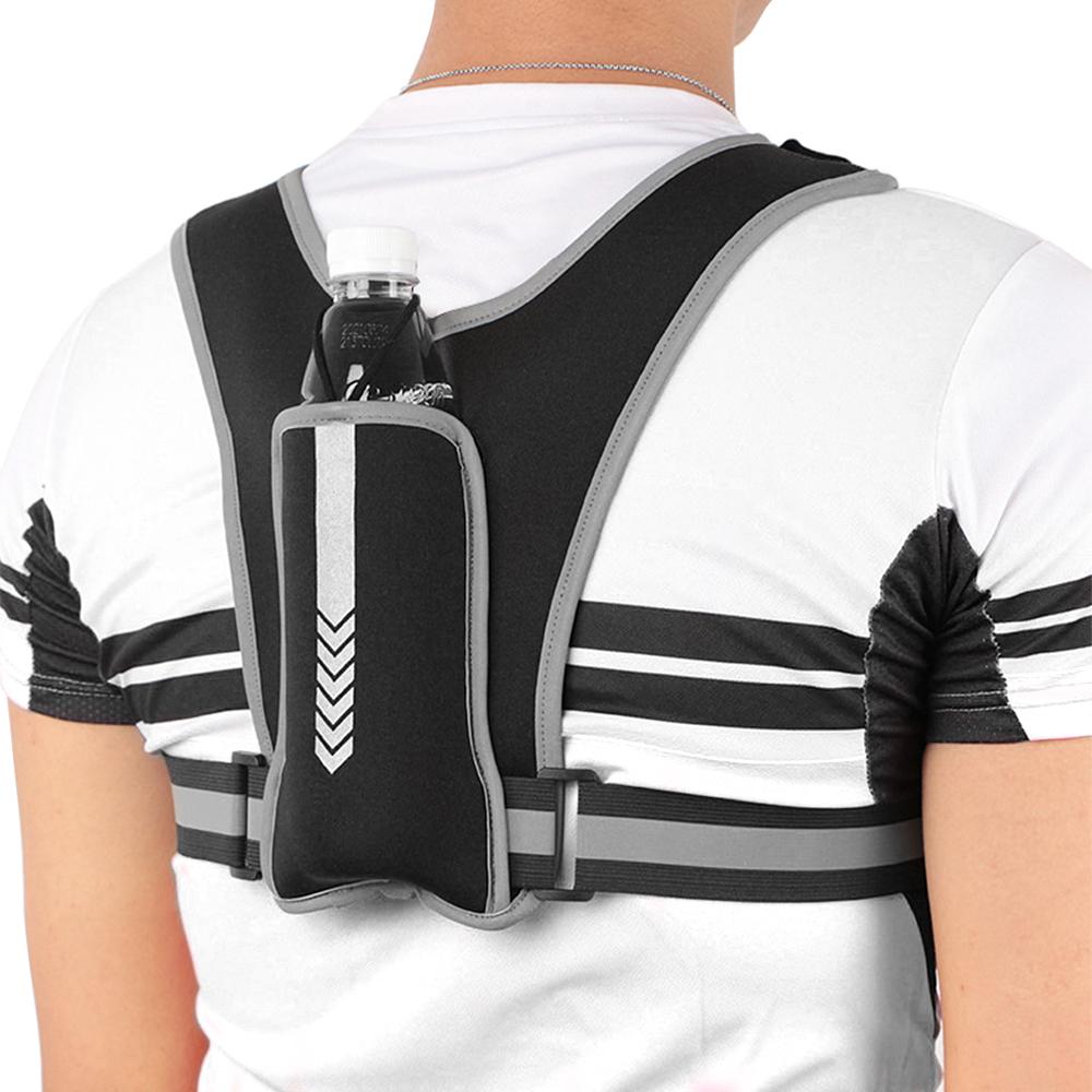 Túi đeo ngực thể thao ngoài trời Phản quang Tay không chạy Balo Vest Có thể điều chỉnh vai Gói đi xe siêu nhẹ