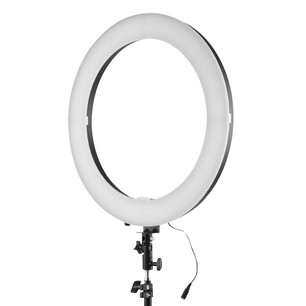18inch LED Ring Light 5600K 60W Dimmable Camera Photo Video Lighting Kit with Tabletop Stand/ Phone Clamp/ Ball Head for