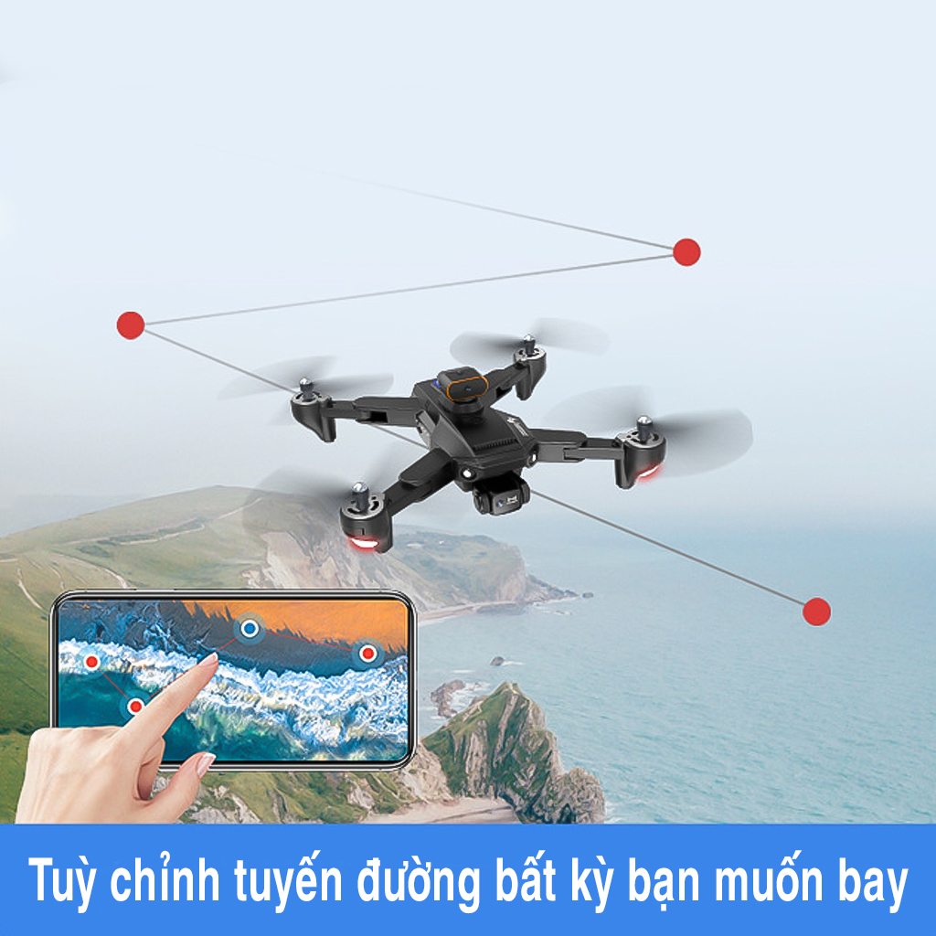Máy Bay Điều Khiển Từ Xa Vinetteam Flycam P9 Camera Kép Quadcopter UAV Với Bản Nâng Cấp 720P/1080P/8K HD FPV WiFi Cảm Biến Chướng Ngại Vật - Phân Khúc Giá Rẻ Cho Người Mới Bắt Đầu - Hàng Nhập Khẩu
