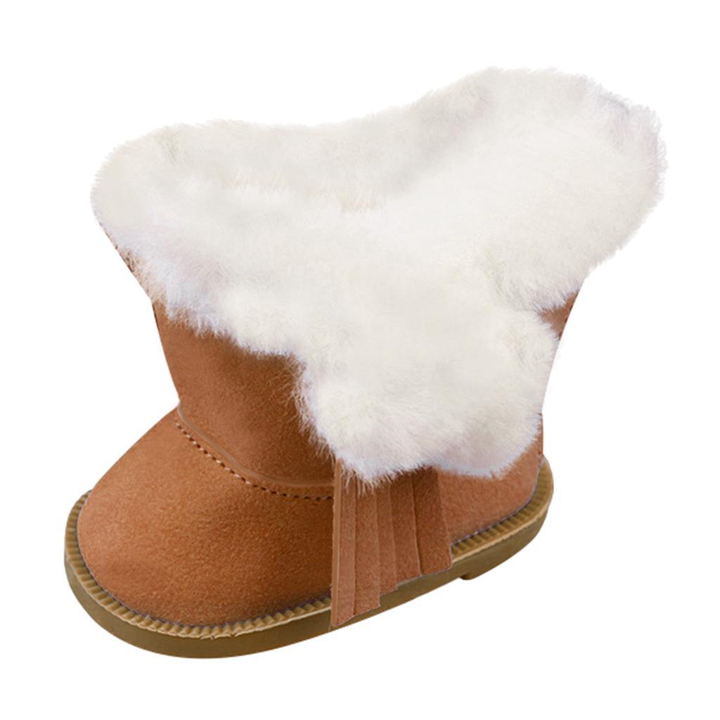 Lovely Zip Suede Snow Boots Winter Shoes for 18inch Doll Accessories