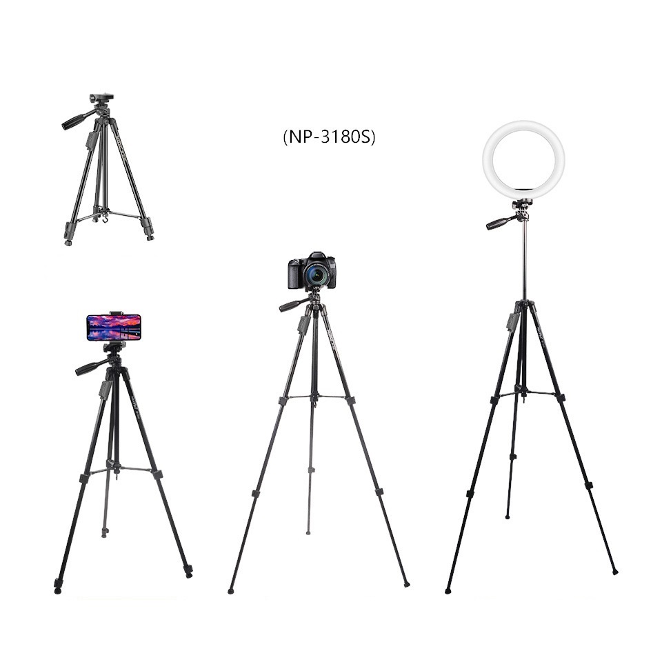 Giá Đỡ Tripod 3 Chân Np-3180S Xoay 360 Độ Kèm Remote Tiện Dụng