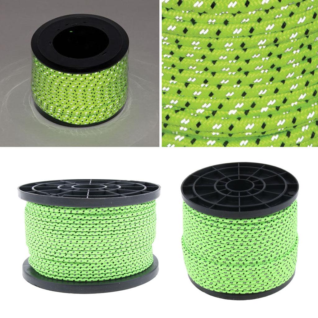 Reflective Guyline Camping Tent Rope Guy Line Cord Paracord Clothesline