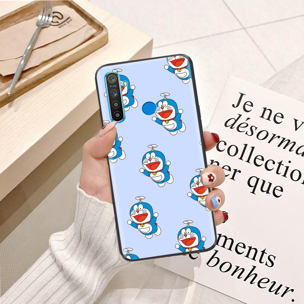 Ốp lưng điện thoại Realme 5 viền silicon dẻo TPU  hình Doremon Dễ Thương - Hàng chính hãng