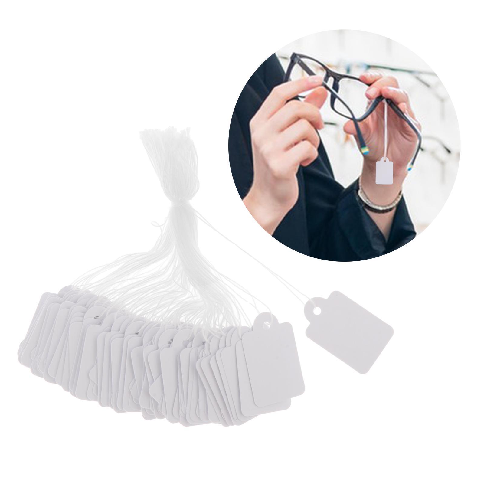 100 Pieces Paper Tags with String Attached Price Hanging Labels for Birthday