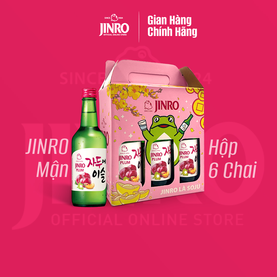 [CHÍNH HÃNG] Soju Hàn Quốc JINRO VỊ MẬN 360ml - Combo 6 chai