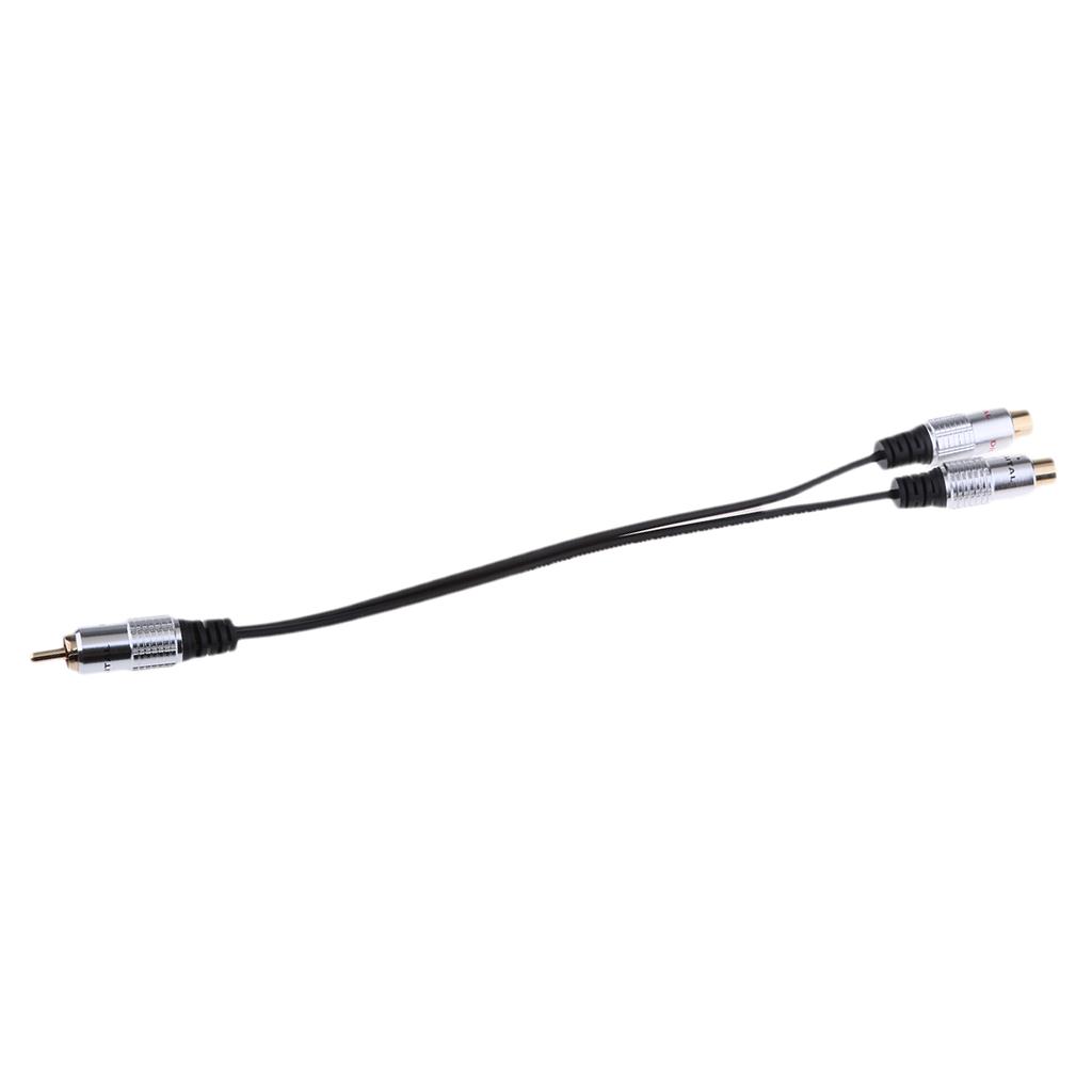 RCA Splitter Adapter Cable 1-Male to 2-Female for Digital Audio / Subwoofer