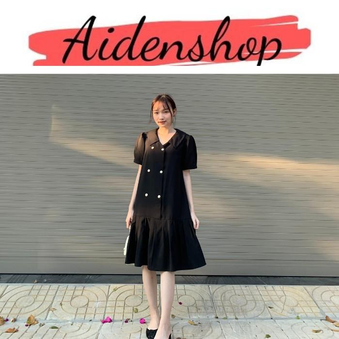 Đầm bầu công sở Aidenshop Váy bầu thiết kế chất thái trượt đẹp suông loại 1 45-70kg