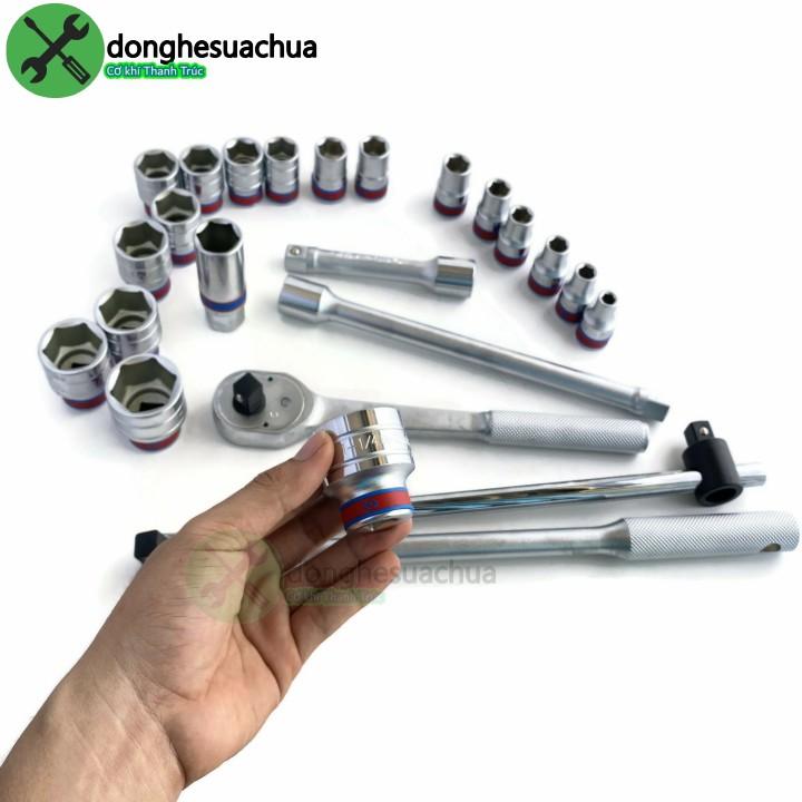 Bộ tuýp hệ inch 1/2 Kingtony 4526SR loại 6 cạnh 24 chi tiết