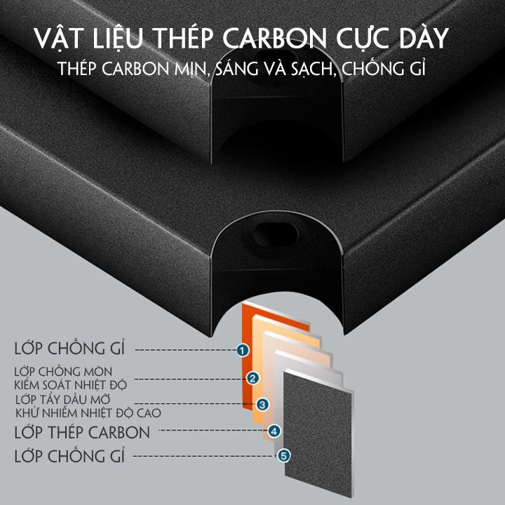 Kệ đa năng để lò vi sóng thép đen cao cấp 60x40x120,Kệ Để Lò Vi Sóng INOX 304 Sơn Tĩnh Điện Đen Đa Năng Nhà Bếp siêu bền