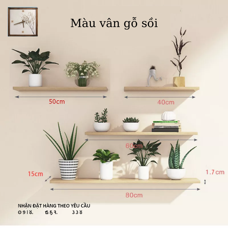 Ván kệ gỗ HMR lõi xanh phủ Melamine Thái Lan, ván cao cấp. Kháng ẩm, chống xước . Decor rất đẹp, dễ lắp đặt