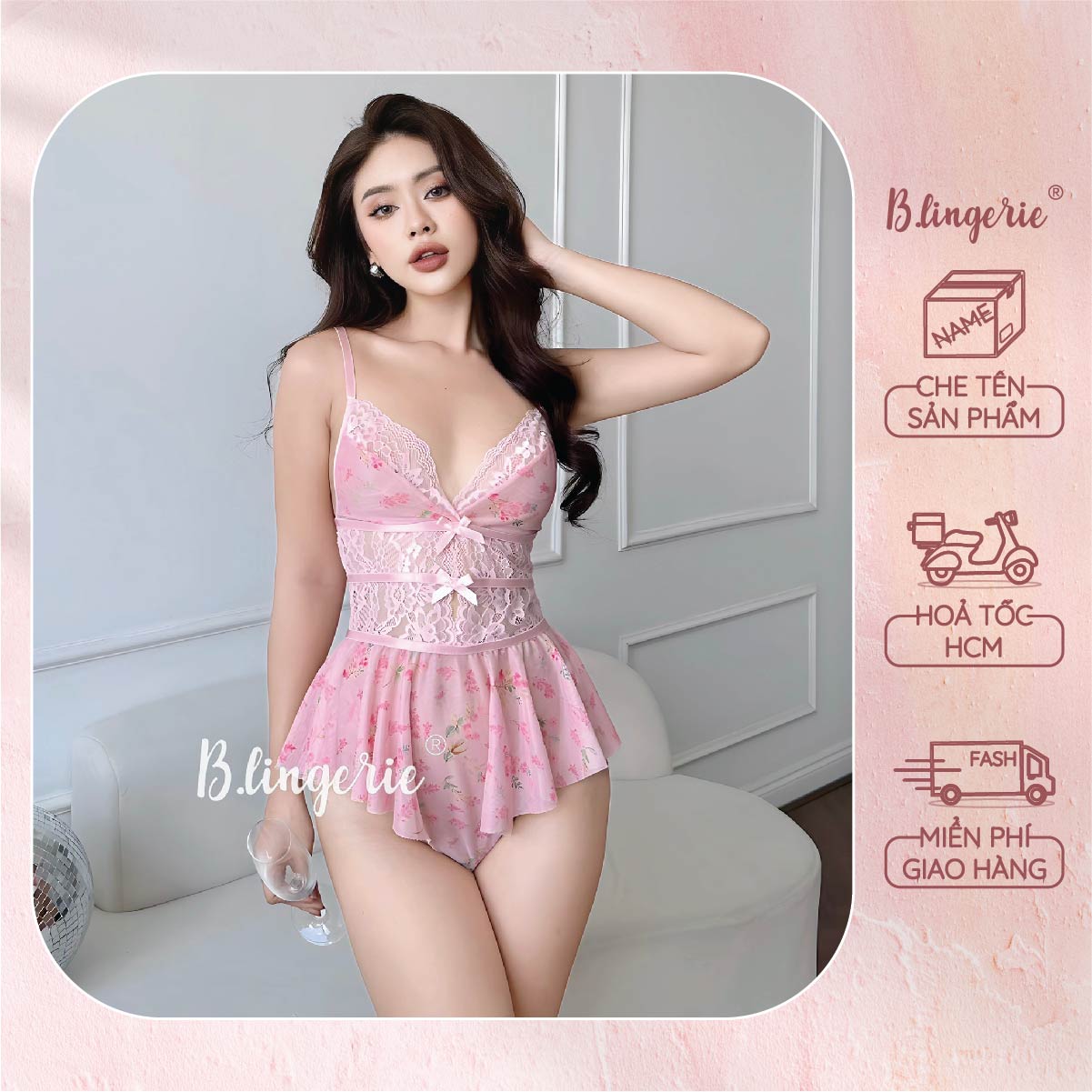 Bộ Bodysuit Nữ Tính - B.Lingerie