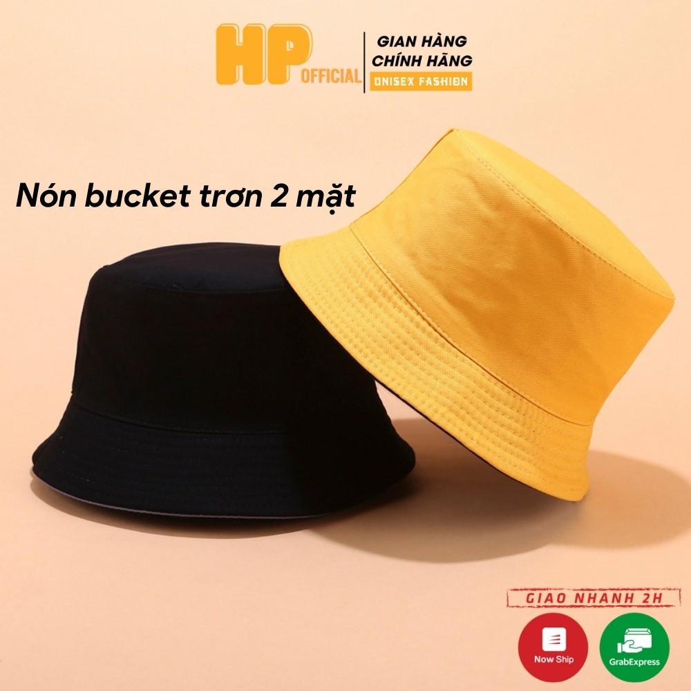 Hình ảnh Mũ bucket trơn ️ Nón tai bèo vành tròn trơn 2 mặt Ulzzang form unisex nam nữ - BK02