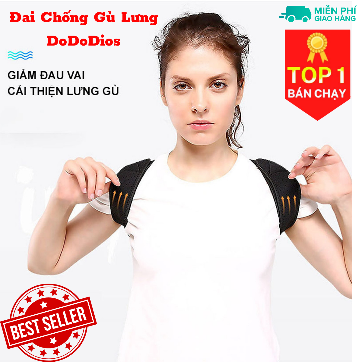 đai chống gù lưng cao cấp mi01 - Chính hãng DoDoDios