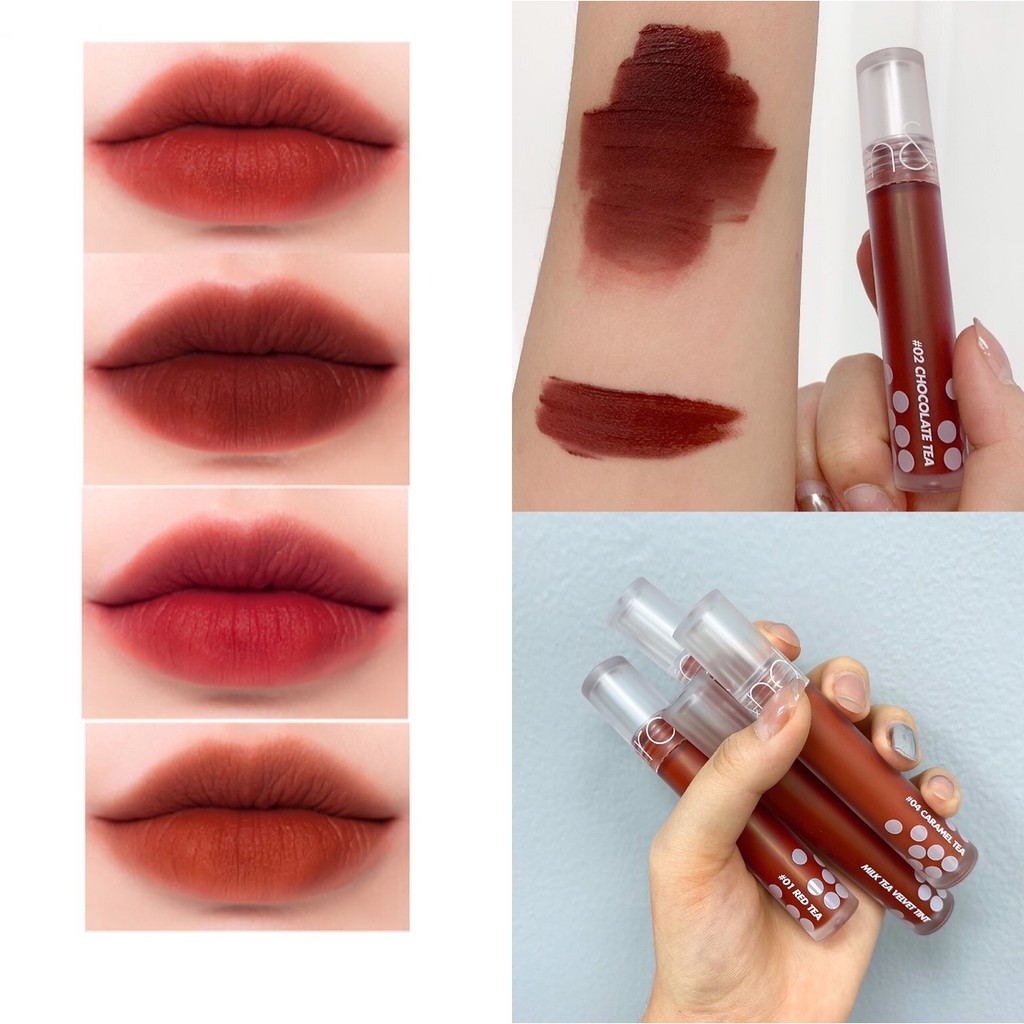 Son kem trà sữa lâu trôi mềm môi ROMAND Milk Tea Velvet Tint