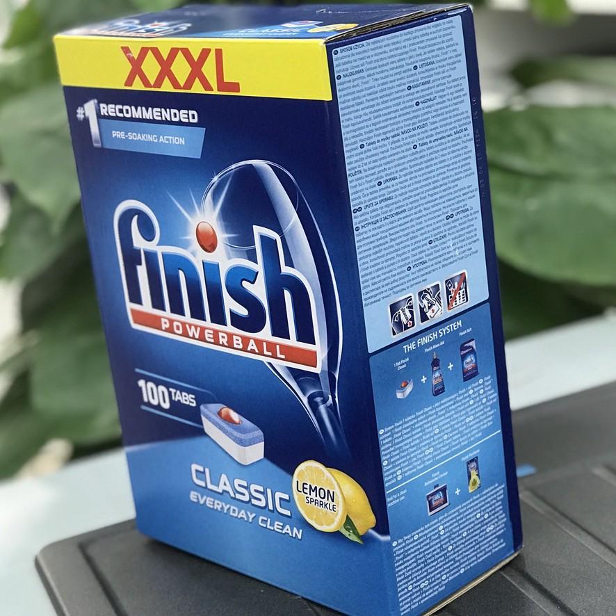 Viên rửa bát Finish Classic 100 viên - hương Chanh