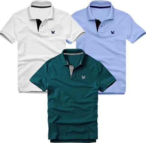 Áo Thun nam mẫu mới logo trước ngực, combo 3 áo - ĐB3QC11