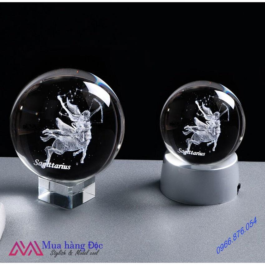 Quà Tặng Sinh Nhật Quả Cầu Pha Lê 3D LED Cung Nhân mã Sagittarus