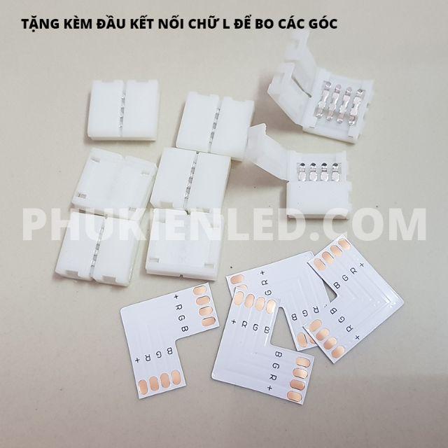Combo Led dây nhiều màu RGB 5050 5V và bộ mạch nháy có điều khiển từ xa TẶNG 4 ĐẦU KẾT NỐI CHỮ L