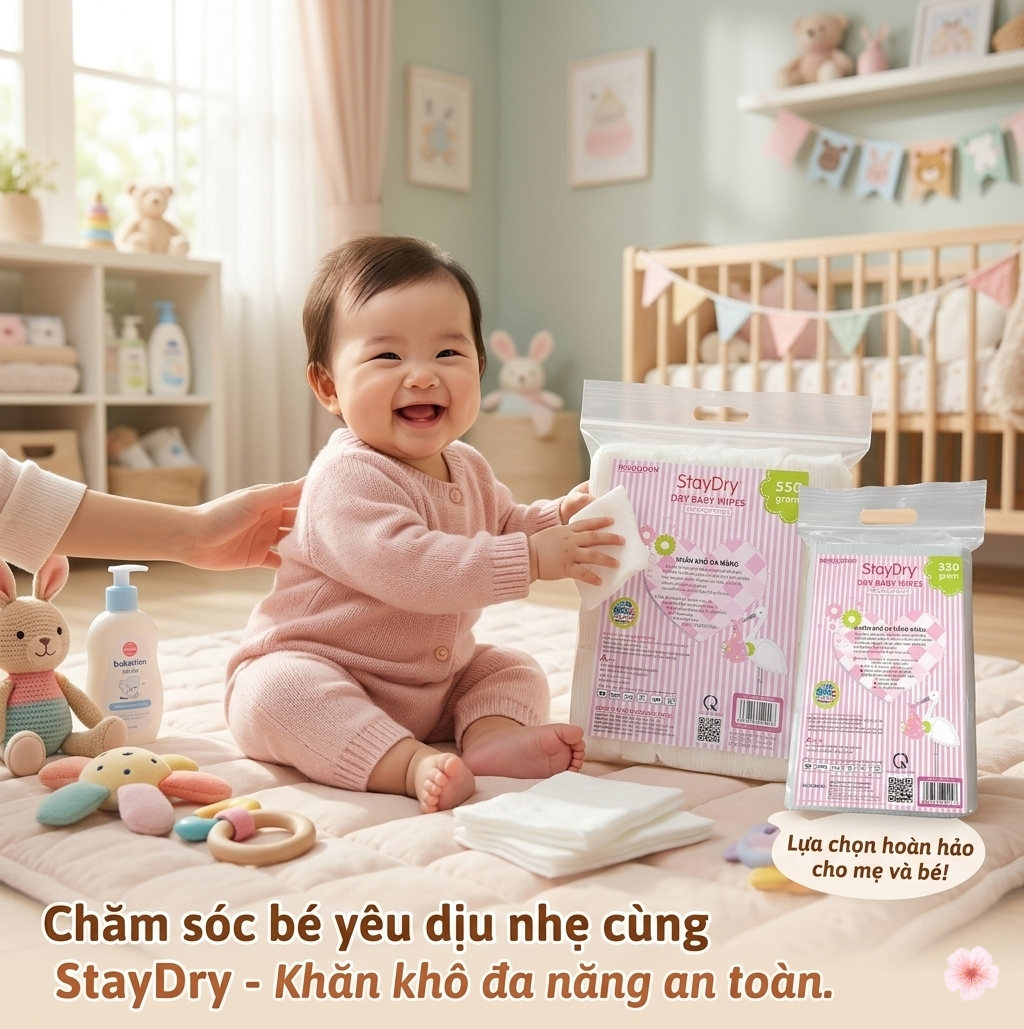 Combo 5 bịch khăn khô đa năng StayDry 550g tặng 1 bịch cùng loại