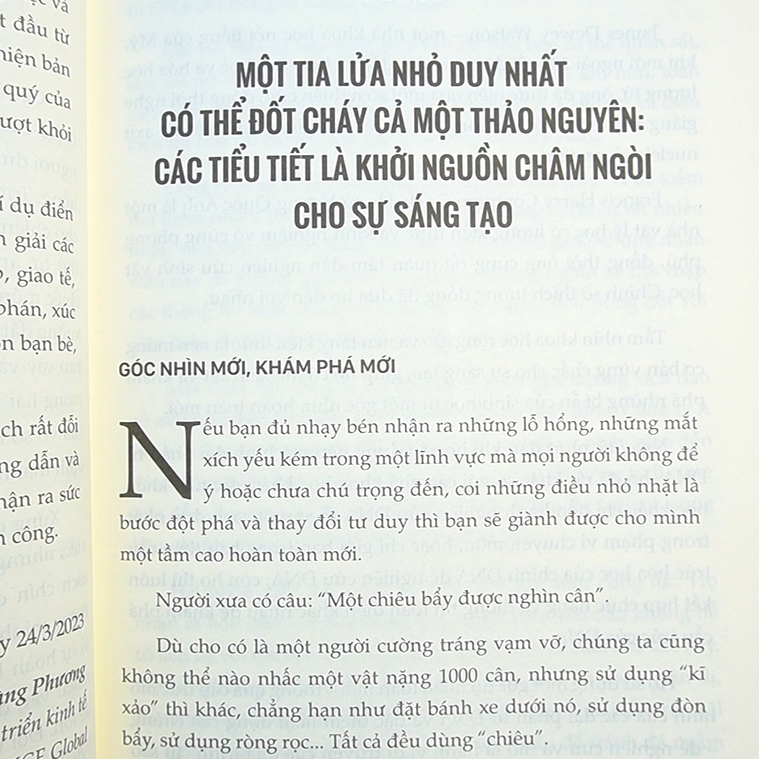 Thay Đổi Từ Tiểu Tiết Tạo Nên Sự Khác Biệt, Tiểu Tiết Quyết Định Thành Bại