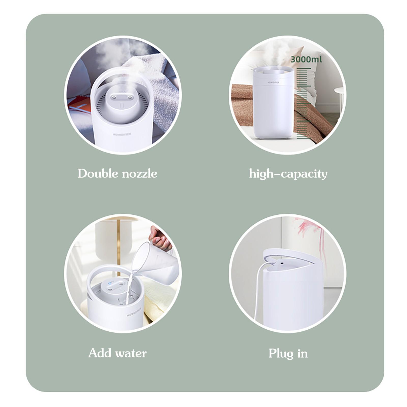 3l Công Suất Lớn Đôi Xịt Phun Sương Tạo Độ Ẩm Văn Phòng Nhà Máy Tính Để Bàn Máy Phun Sương Tạo Độ Ẩm Usb Im Lặng Không Khí Thơm Khuếch Tán Tinh Dầu Khuếch Tán #4