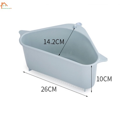 Phễu Lọc Rác Bồn Rửa Chén, Đựng Miếng Rửa Bát Thông Minh Hình Tam Giác