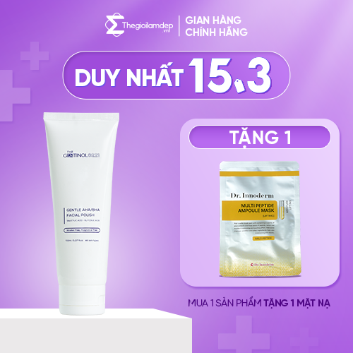 Tẩy tế bào chết mặt và body The Gentinol 0221 ngừa mụn, trắng da, chống oxy hóa cho mọi làn da 150ml